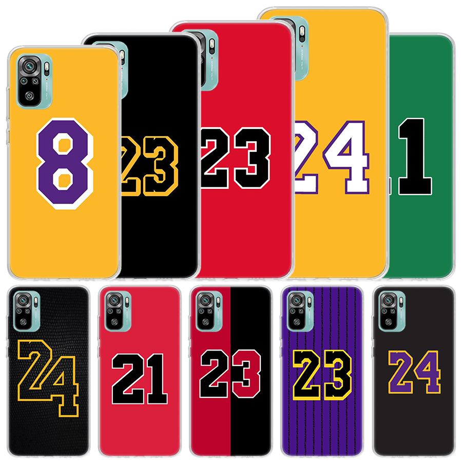 Phone Cases Jordan - บาสเกตบอล 23 24 หมายเลขนุ่มสําหรับXiaomi Redmiหมายเหตุ 14