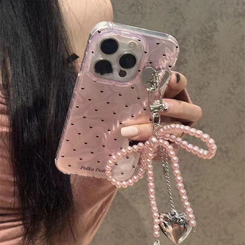 Phone Cases Pinterest - รักเลเซอร์โบว์สีชมพูกรณีPCสําหรับiPhone 13 14 12 16 15