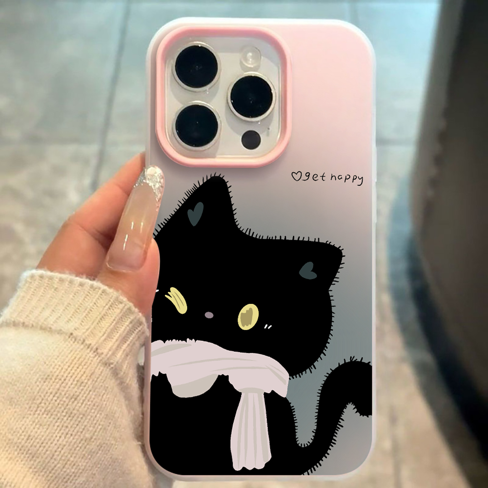 Phone Cases Unique - เคสโทรศัพท์ลายคู่รักแมวขาวดำสีลูกกวาด สำหรับ Xiaomi 14T 15T Pro
