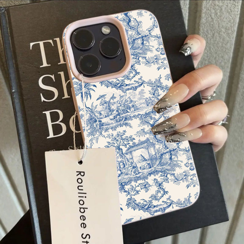Phone Cases Trending - เคสโทรศัพท์ลายครามสีน้ำเงินขาวแฟชั่น สำหรับ iPhone 17 16 15