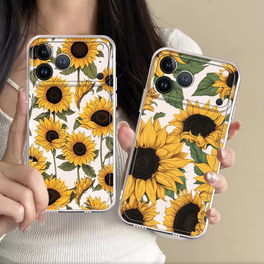 Phone Cases Xs - เคสลายดอกทานตะวันน่ารักสำหรับ Apple iPhone 17 Pro Max