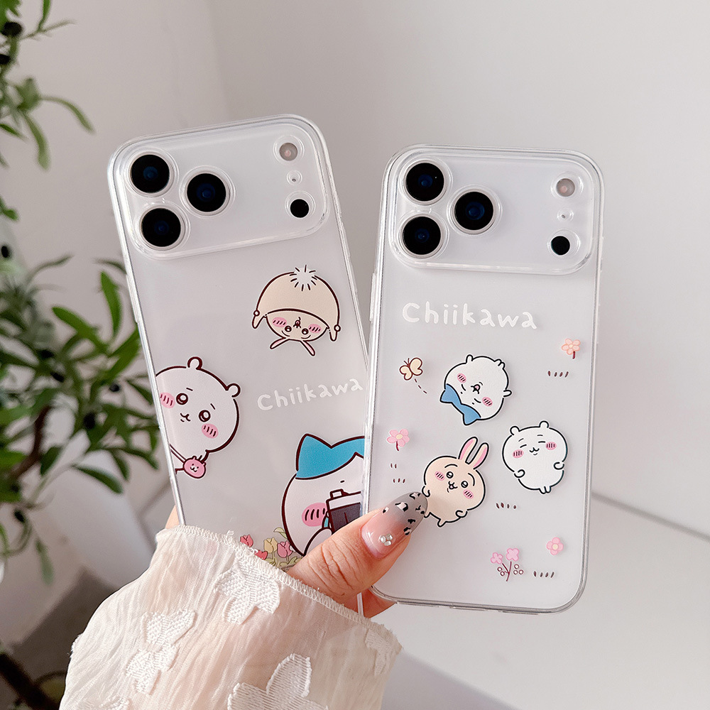 Phone Cases Japanese - เคสโทรศัพท์ใสลายการ์ตูนญี่ปุ่นน่ารัก Chiikawa Usagi Hachiware สำหรับ iPhone