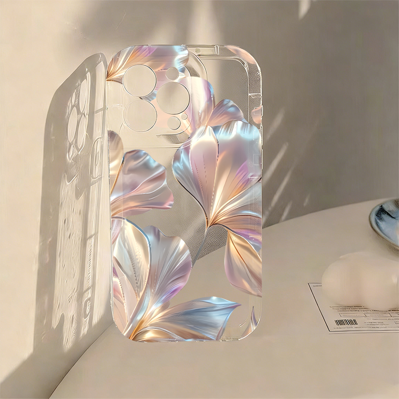Phone Cases Redmi - เคสโทรศัพท์ลายใบแปะก๊วยสีเมทัลลิกหลากสี สำหรับ Xiaomi Redmi Note 13