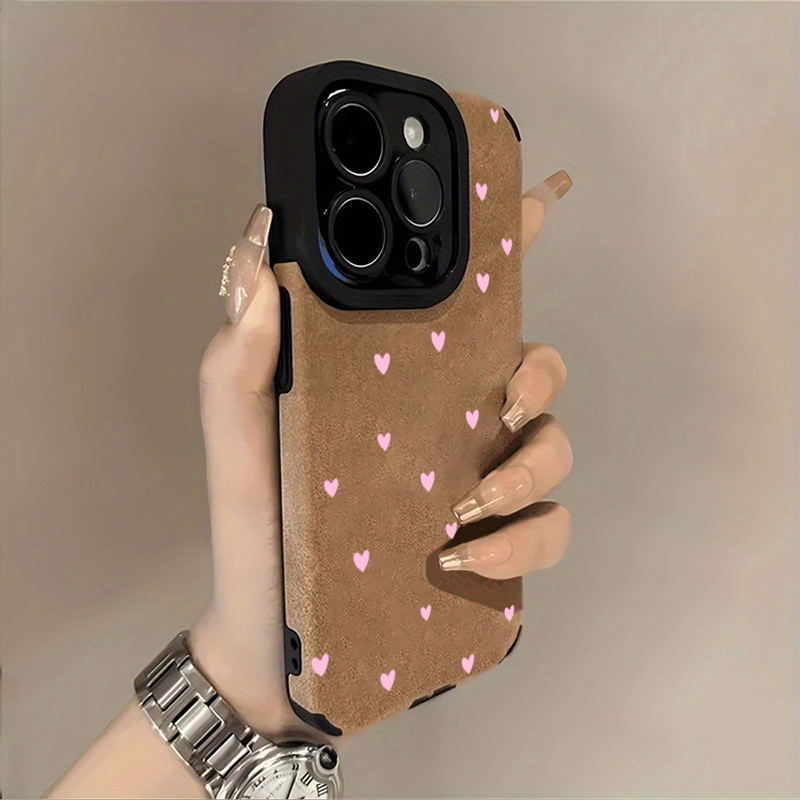 Phone Cases Trending - เคสโทรศัพท์ลายหัวใจสีชมพูแฟชั่น สำหรับ iPhone 15 16 17