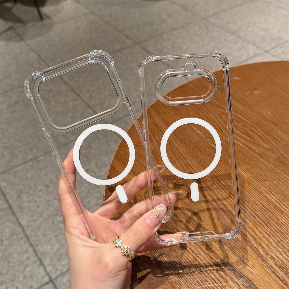 Phone Cases Nothing 3A - เคสโทรศัพท์ป้องกันแบบถุงลมแม่เหล็กโปร่งใสขั้นสูง เหมาะสำหรับ Nothing Phone 4A 3A
