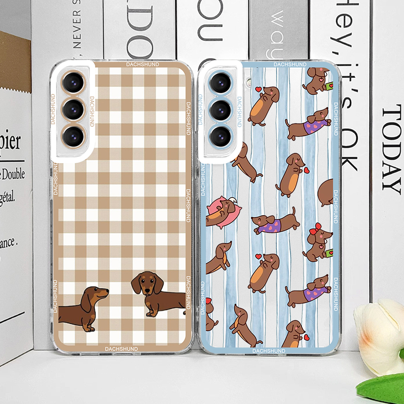 Phone Cases Samsung S25 Ultra - เคสโทรศัพท์ลายสุนัขดัชชุนด์น่ารัก สำหรับ Samsung Galaxy S26 S25