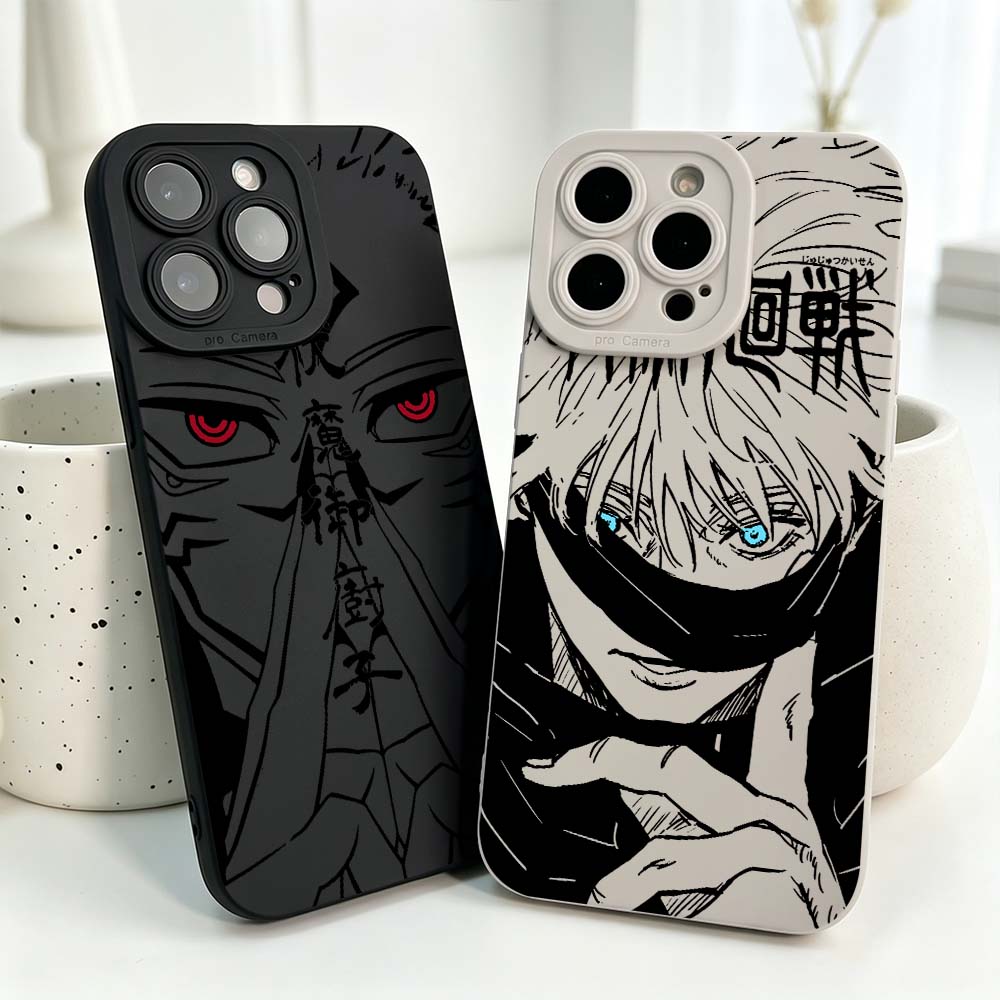 Phone Cases Xs - เคสซิลิโคนลายอนิเมะ Jujutsu Kaisen สุดเท่ สำหรับ iPhone