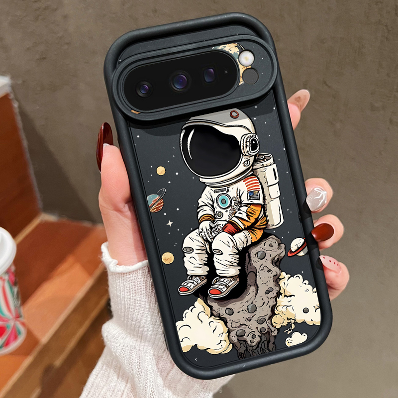 Google Pixel 9 Pro - การ์ตูนนักบินอวกาศพิมพ์เคสโทรศัพท์ TPU สำหรับกูเกิลพิกเซล 10 8 7