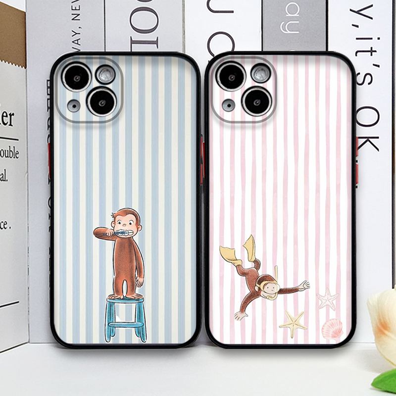 Phone Cases Xs - เคสโทรศัพท์ลายการ์ตูนลิงลายทางถือแมว สำหรับ iPhone 17 Pro Max