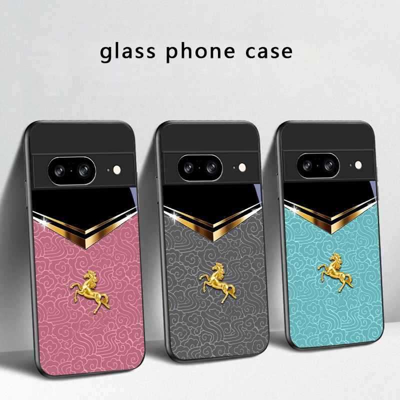 เคสโทรศัพท์แก้วสีดำลายม้าทองใน - Phone Cases Google Pixel 7 บทวิจารณ์และราคา