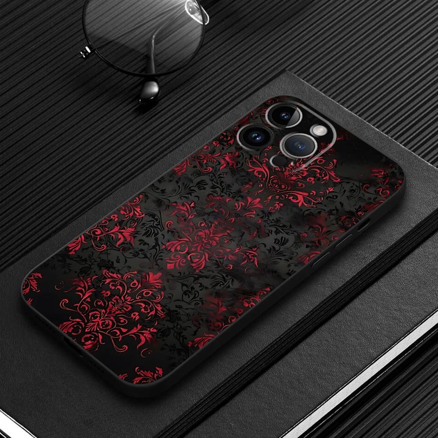 เคสโทรศัพท์ลายลูกไม้สีดำและสีแ - Phone Cases Xs บทวิจารณ์และราคา