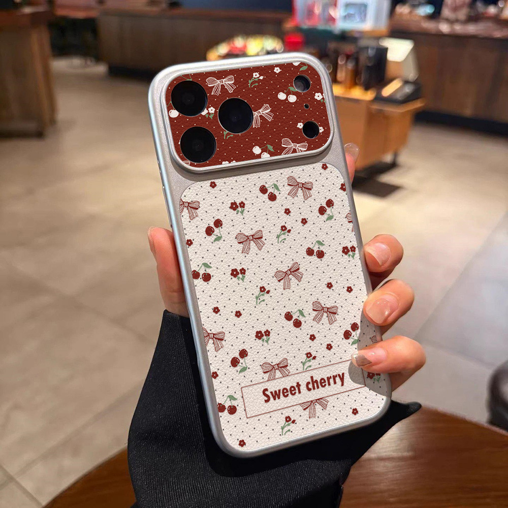 เคสโทรศัพท์หนังลายโบว์เชอร์รี่ - Phone Cases That Cover The Camera บทวิจารณ์และราคา