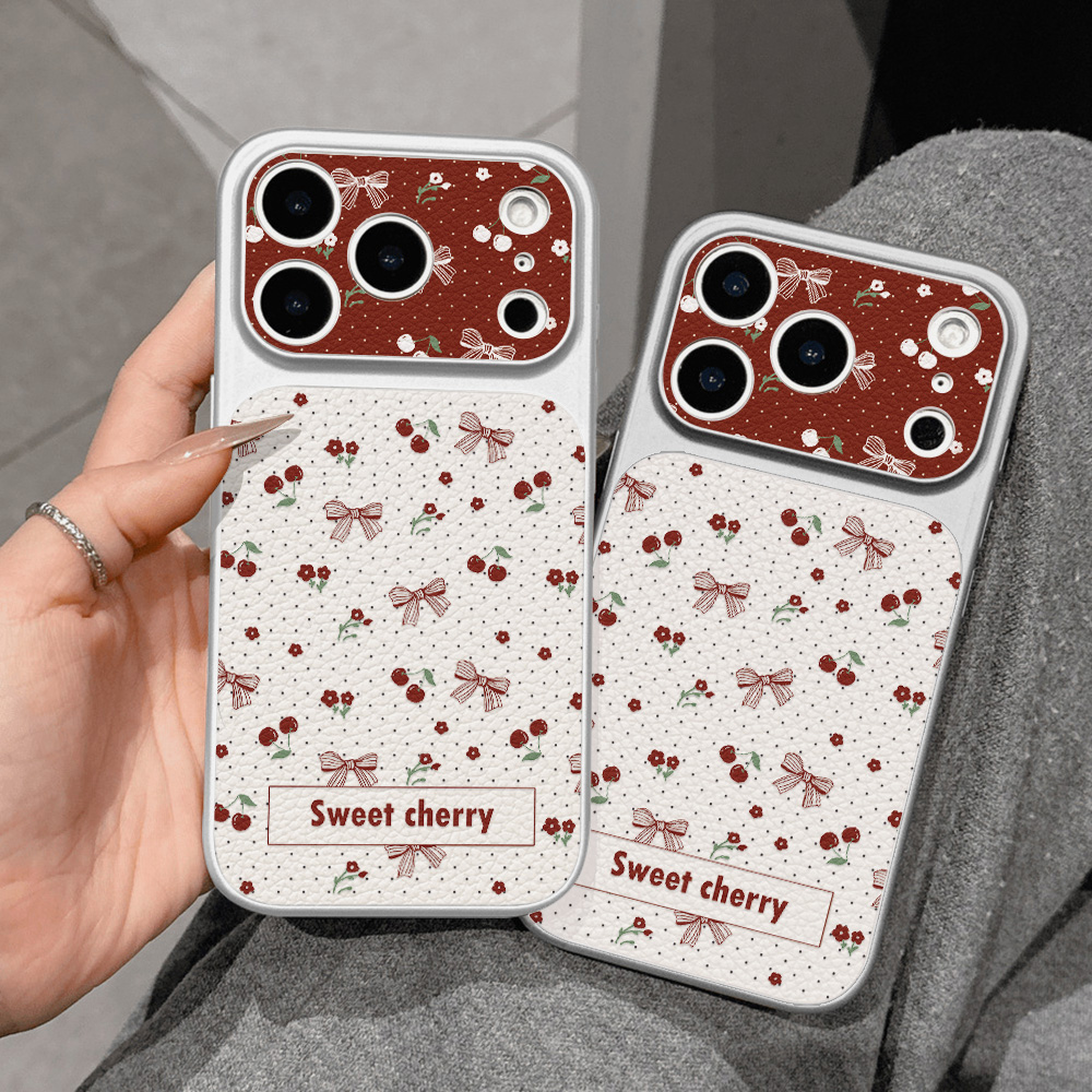 เคสโทรศัพท์หนังลายโบว์เชอร์รี่ - Phone Cases That Cover The Camera บทวิจารณ์และราคา