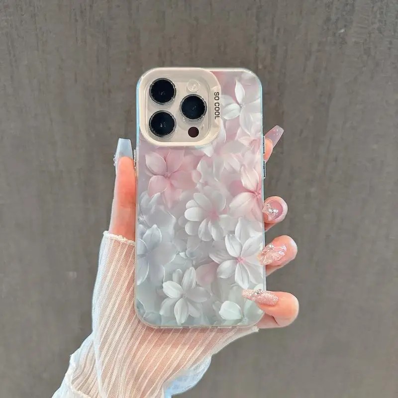 เคสลายดอกไม้สีชมพูสำหรับ iPhon - Phone Cases Unique บทวิจารณ์และราคา