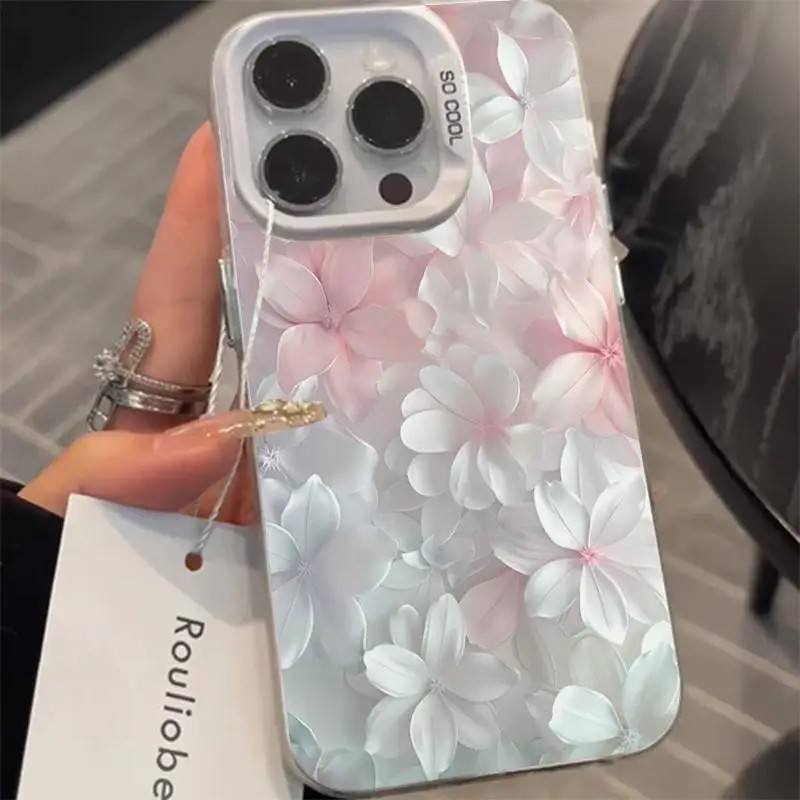 เคสลายดอกไม้สีชมพูสำหรับ iPhon - Phone Cases Unique บทวิจารณ์และราคา