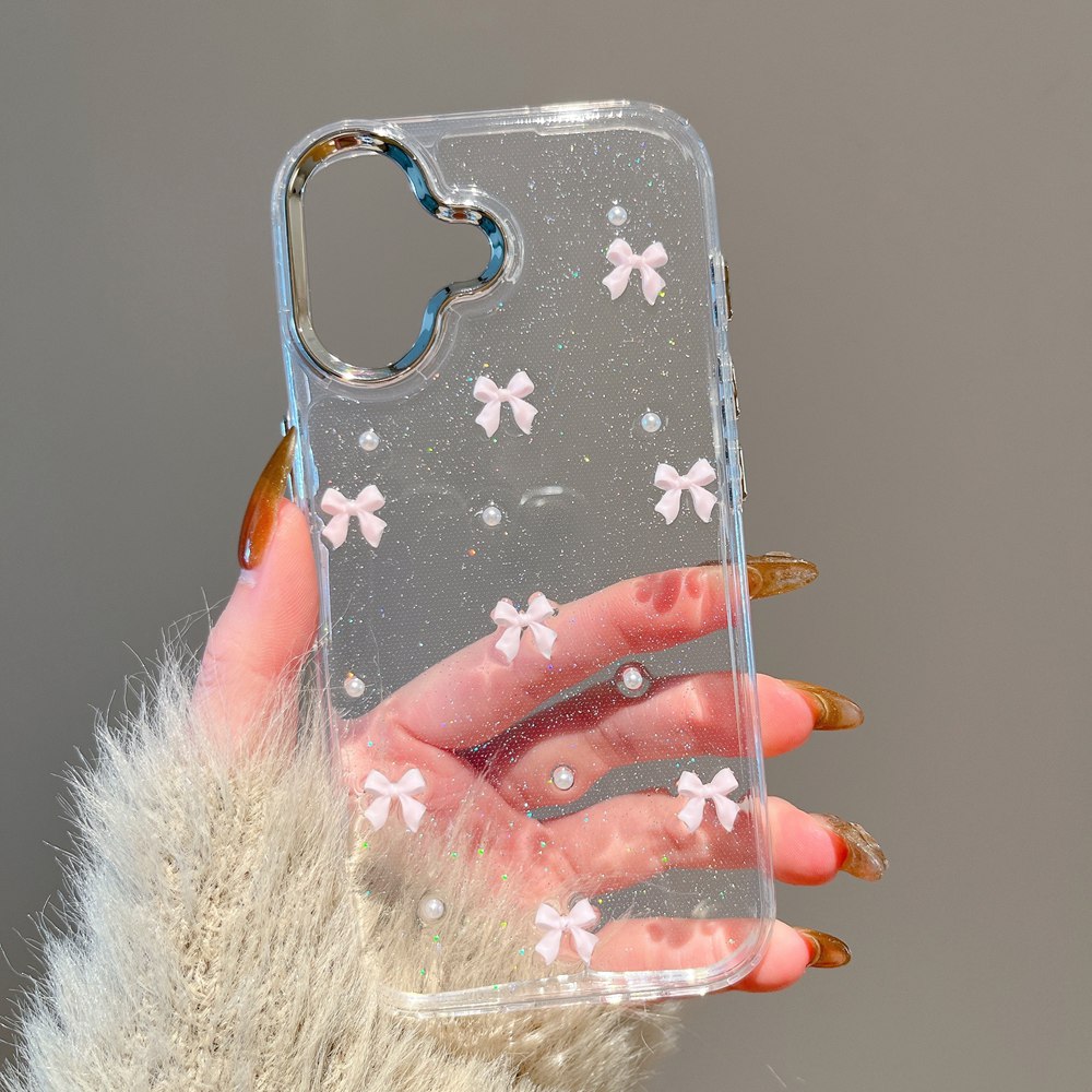 เคสโทรศัพท์สีใสแวววาวลูกปัดโบว - Phone Cases Pinterest บทวิจารณ์และราคา