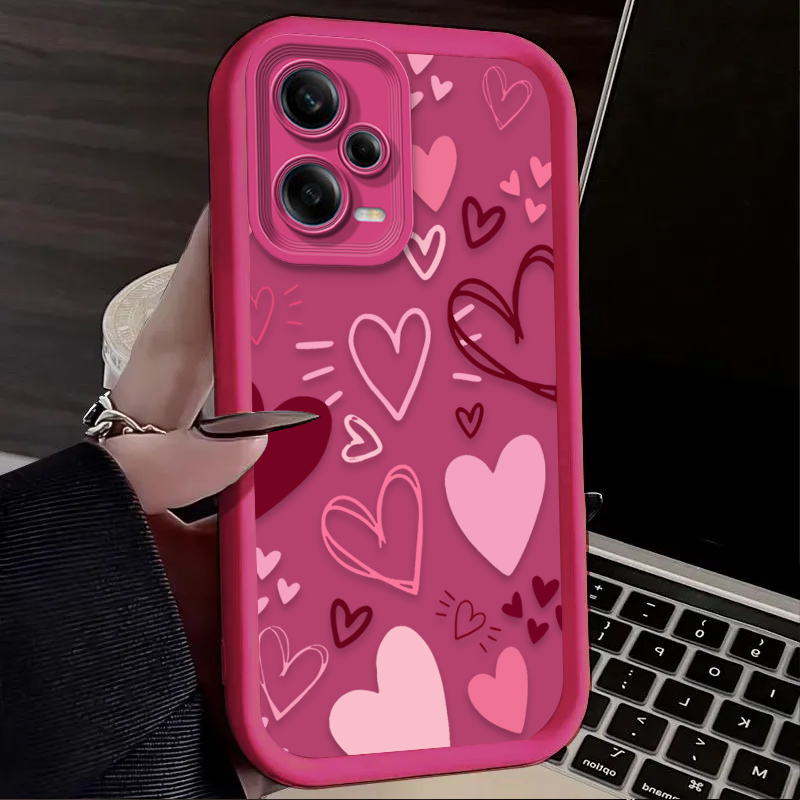 เคสโทรศัพท์รูปหัวใจสีชมพูสำหรั - Phone Cases Redmi บทวิจารณ์และราคา