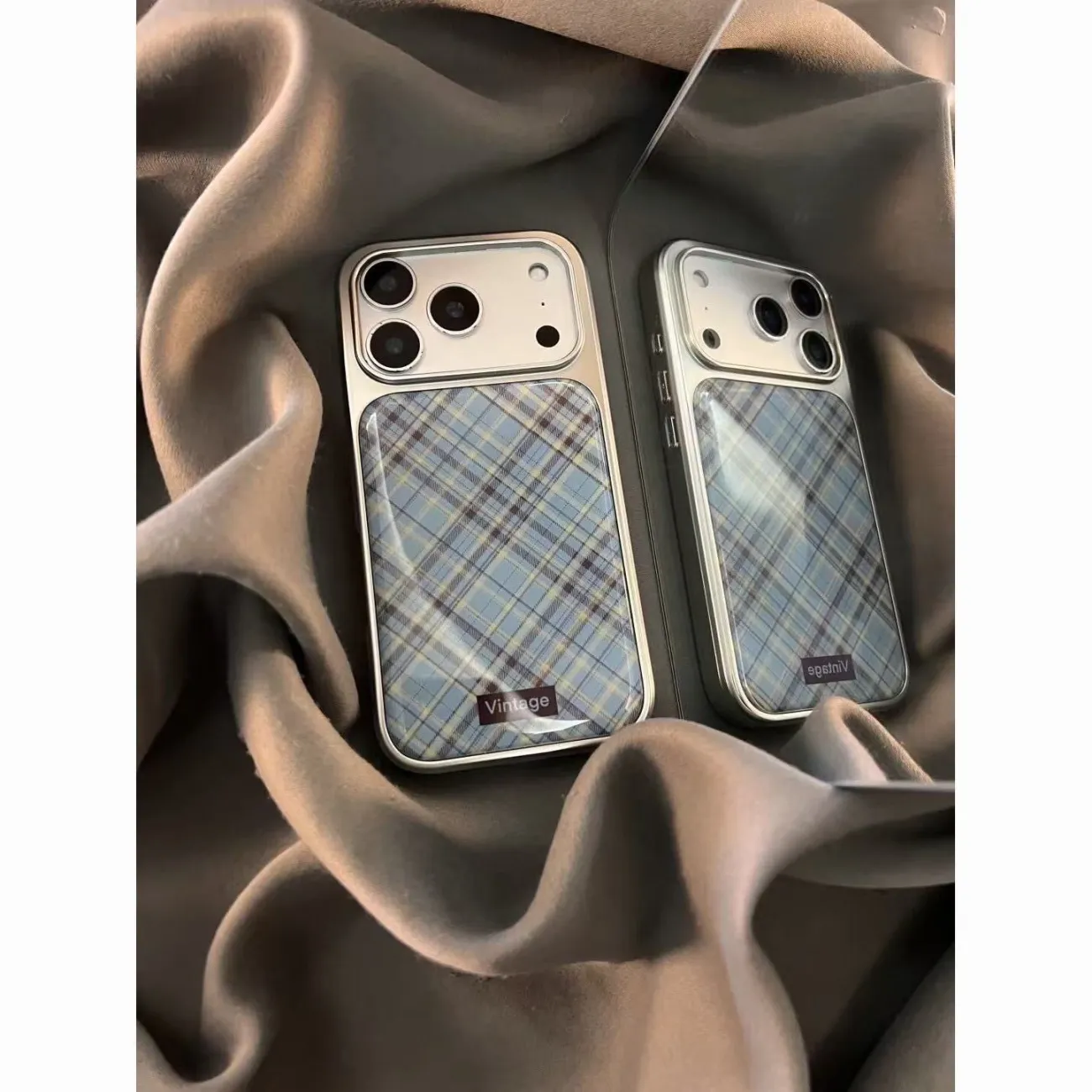 เคสโทรศัพท์ลายตารางสีน้ำเงินน้ - Phone Cases Japanese บทวิจารณ์และราคา