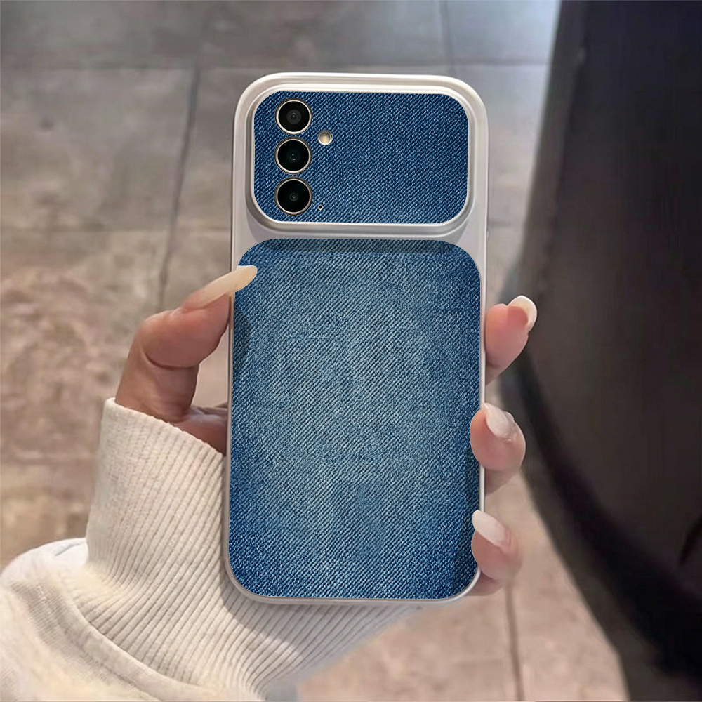 เคสโทรศัพท์หนัง PU สีน้ำเงินสไ - Phone Cases That Cover The Camera บทวิจารณ์และราคา
