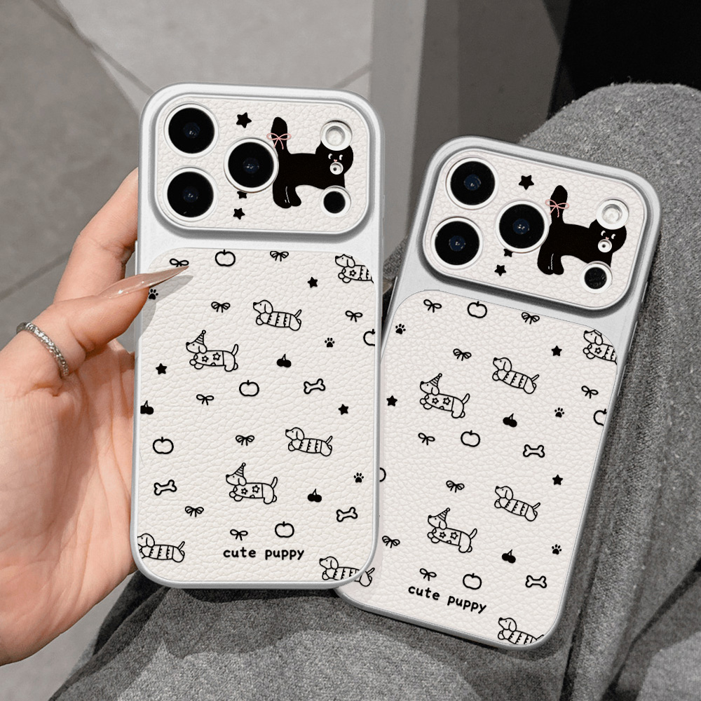 เคสโทรศัพท์หนังลายสุนัขน่ารัก  - Phone Cases That Cover The Camera บทวิจารณ์และราคา